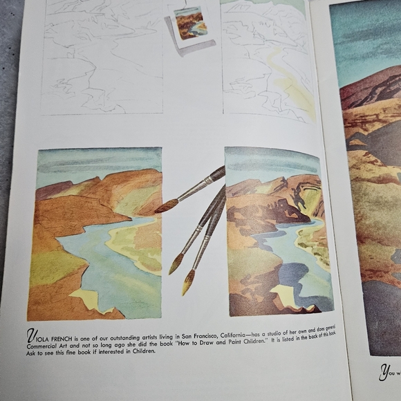 How To Do Water Colors Materials to Use and How to Paint with Watercolors #5 Vtg - Picture 12 of 16